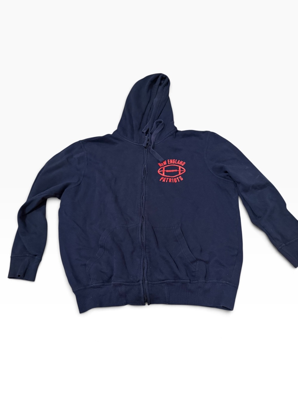 New England Patriots Full zip Sweatshirt Men's size XL Navy Red NFL